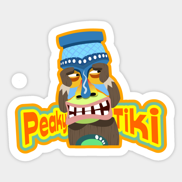 Peaky Tiki Sticker by WEDFanBlog